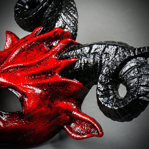 Krampus Ram Demon with Horns Devil Halloween Mask - Picture 7 of 7